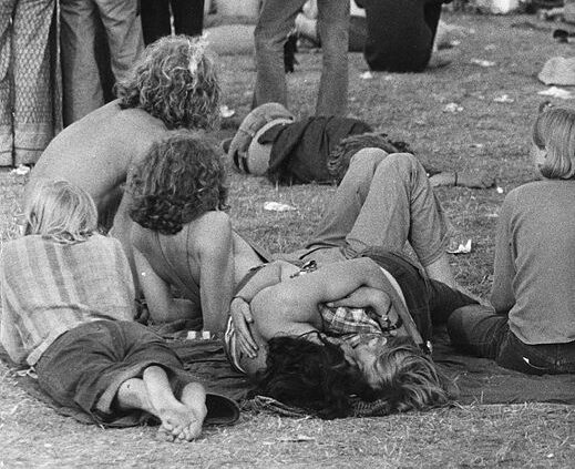 Fotografi fra Roskilde festival 1973. Fotograf: Wedorf H. Hansen. Kilde: Fototeket